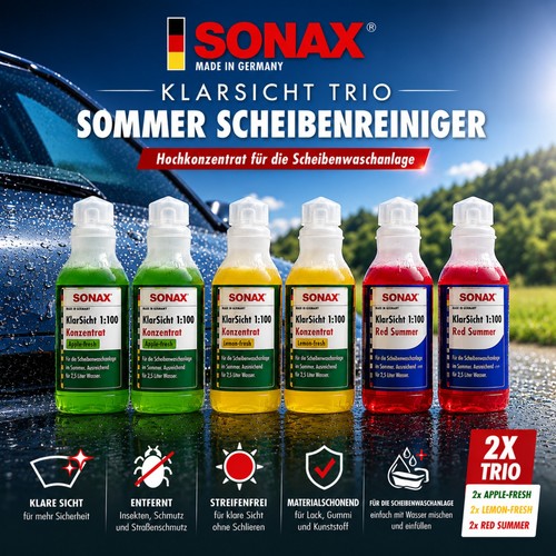 Sonax klarsicht trio sommer - sonax, 6x
